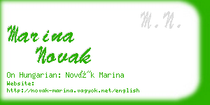 marina novak business card